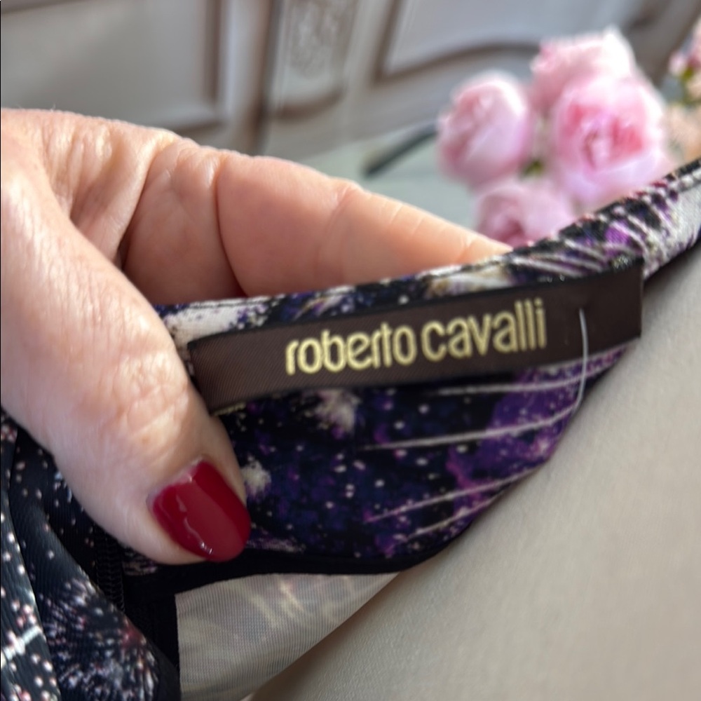 Roberto Cavalli Pink and Blue Cocktail Pencil Skirt - Picture 2 of 5